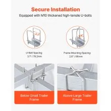 VEVOR Marine Trailer Guide Set, 48'' Flexibly Adjustable Poles, Pair of Steel Supports with PVC Coating, Ideal for Ski, Fishing, and Sailboat Transport, 2024