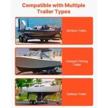 VEVOR Marine Trailer Guide Set, 48'' Flexibly Adjustable Poles, Pair of Steel Supports with PVC Coating, Ideal for Ski, Fishing, and Sailboat Transport, 2024