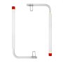 VEVOR marine trailer guide set with red-tipped white pvc guide posts and steel mounting brackets.