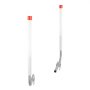 VEVOR marine trailer guide set with white pvc pipes and red caps on metal mounting brackets.