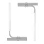 VEVOR marine trailer guide poles with steel brackets and white pvc posts on a white background.