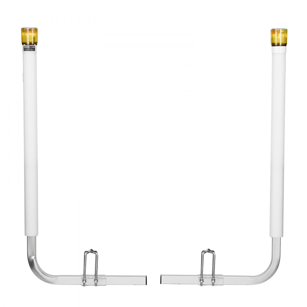 VEVOR Boat Trailer Guide, 46 in with LED Light Trailer Guide Poles, 2PCS High-Hardness Steel Guide-Ons, Wide Adjustable Trailers Guides with PVC Pipes, for Ski Boat, Fishing Boat or Sailboat Trailers