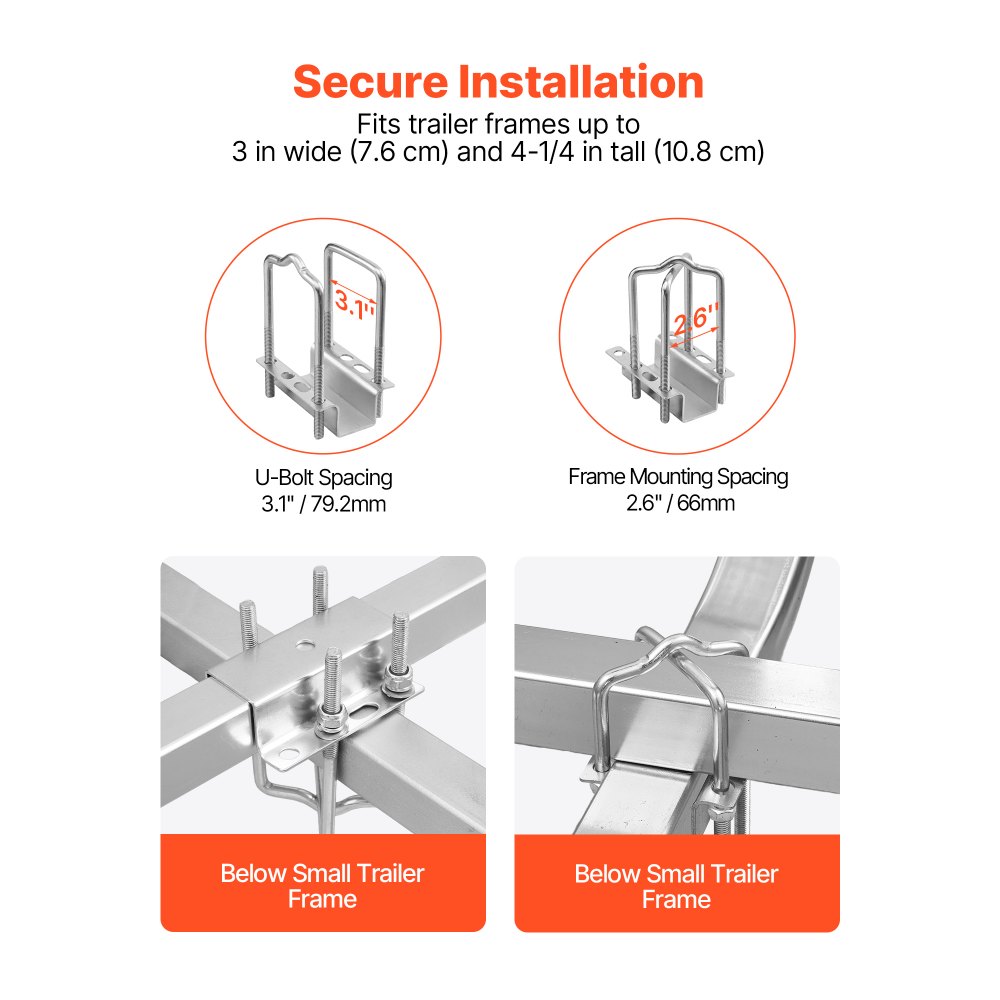 VEVOR Boat Trailer Guide, 65.7 in with LED Light Trailer Guide Poles, 2PCS High-Hardness Steel Guide-Ons, Wide Adjustable Trailers Guides with PVC Pipes, for Ski Boat, Fishing Boat, Sailboat Trailers