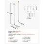 VEVOR Boat Trailer Guide, 1670mm with LED Light Trailer Guide Poles, 2PCS High-Hardness Steel Guide-Ons, Wide Adjustable Trailers Guides with PVC Pipes, for Ski Boat, Fishing Boat, Sailboat Trailers