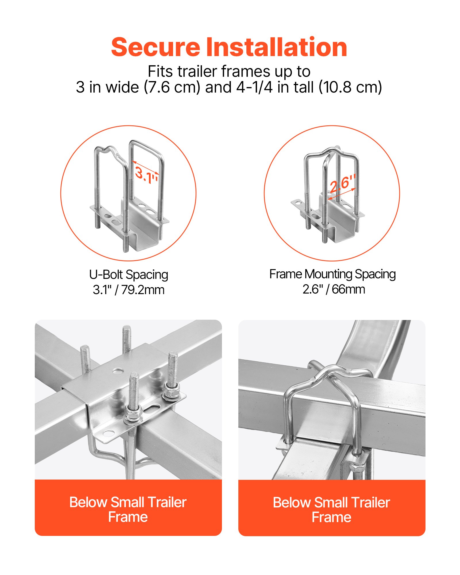 VEVOR Boat Trailer Guide, 65.7 in with LED Light Trailer Guide Poles, 2PCS High-Hardness Steel Guide-Ons, Wide Adjustable Trailers Guides with PVC Pipes, for Ski Boat, Fishing Boat, Sailboat Trailers