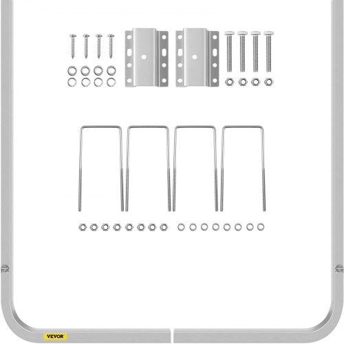 VEVOR Boat Trailer Guide-ons, 46\", One Pair Aluminum Trailer Guide ons, Rust-Resistant Trailer Guides with Adjustable Width, Mounting Parts Included, for Ski Boat, Fishing Boat or Sailboat Trailer