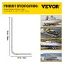 VEVOR Boat Trailer Guide-ons, 46", One Pair Aluminum Trailer Guide ons, Rust-Resistant Trailer Guides with Adjustable Width, Mounting Parts Included, for Ski Boat, Fishing Boat or Sailboat Trailer