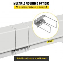 VEVOR Boat Trailer Guide-ons,116.84cm,One Pair Aluminum Trailer Guide ons, Rust-Resistant Trailer Guides with Adjustable Width, Mounting Parts Included, for Ski Boat, Fishing Boat or Sailboat Trailer