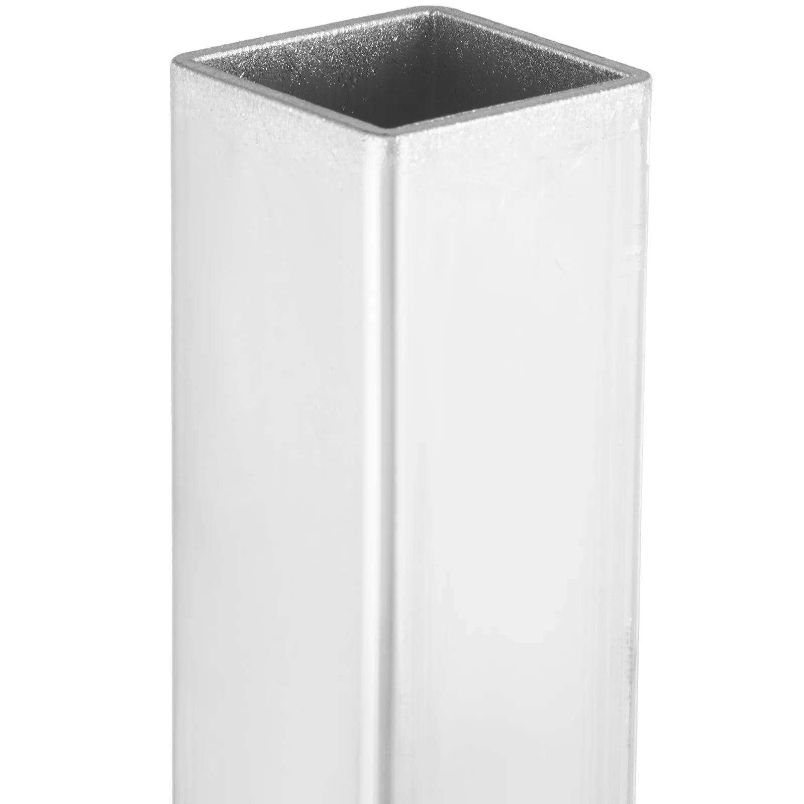 close-up of a metal square tube for VEVOR boat trailer guide-ons, showcasing smooth surface.