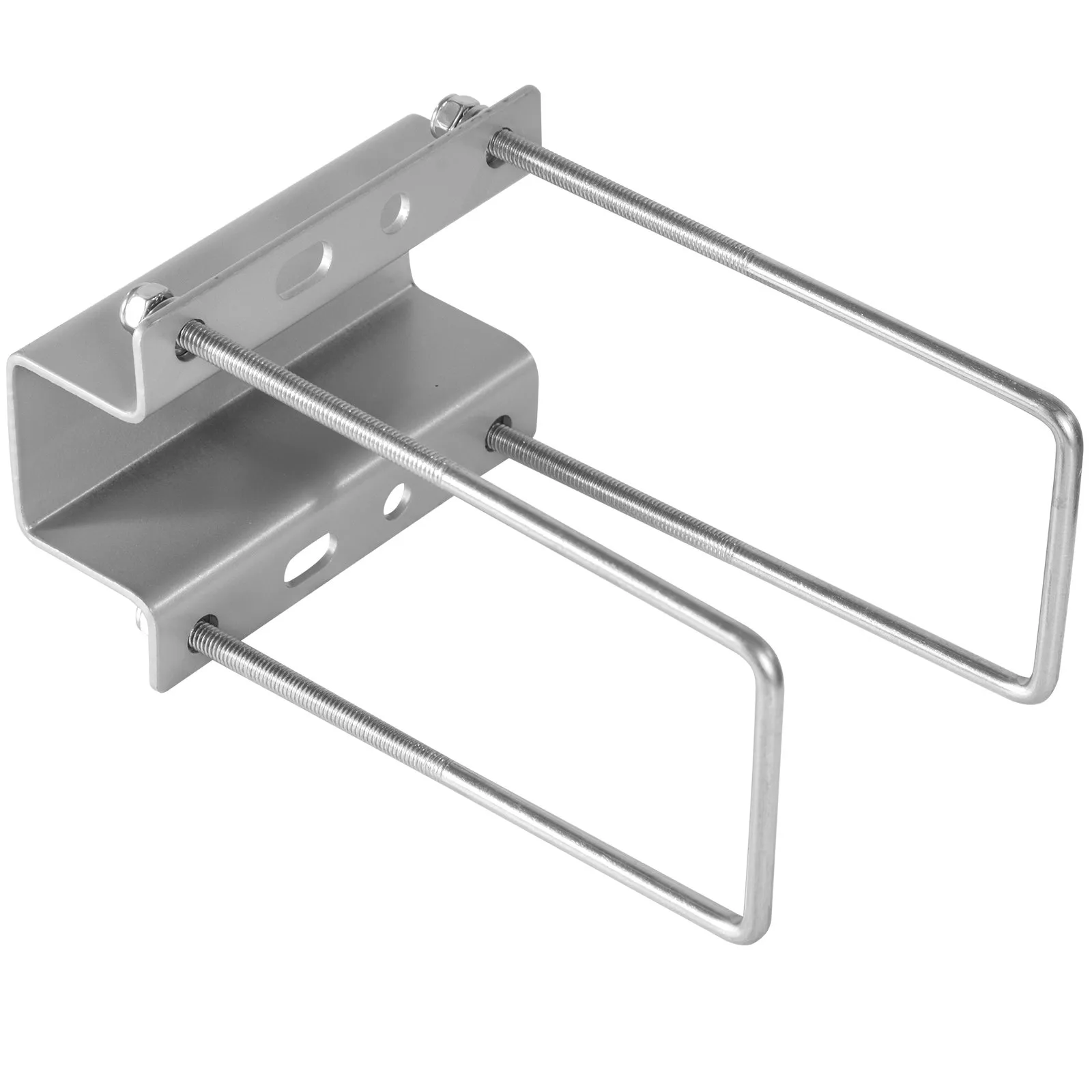 VEVOR boat trailer guide-ons, steel brackets with threaded rods and mounting holes.