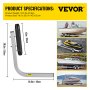 VEVOR Boat Trailer Guide ons, 2PCS Heavy-duty Roller Guide-on System, Galvanized Steel Trailer Guides, Complete Mounting Accessories Included, for Ski Boat, Fishing Boat or Sailboat Trailer, 22"
