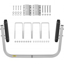 VEVOR Boat Trailer Guide-ons 15.6", 2PCS Trailer Guides with Rubber Rollers, Galvanized Steel Trailer Guide ons, w/ Complete Mounting Accessories, for Ski Boat, Fishing Boat or Sailboat Trailer