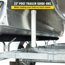 VEVOR Boat Trailer Guide-on 22" Steel Trailer Post Guide on w/ 1 Pair PVC Covers