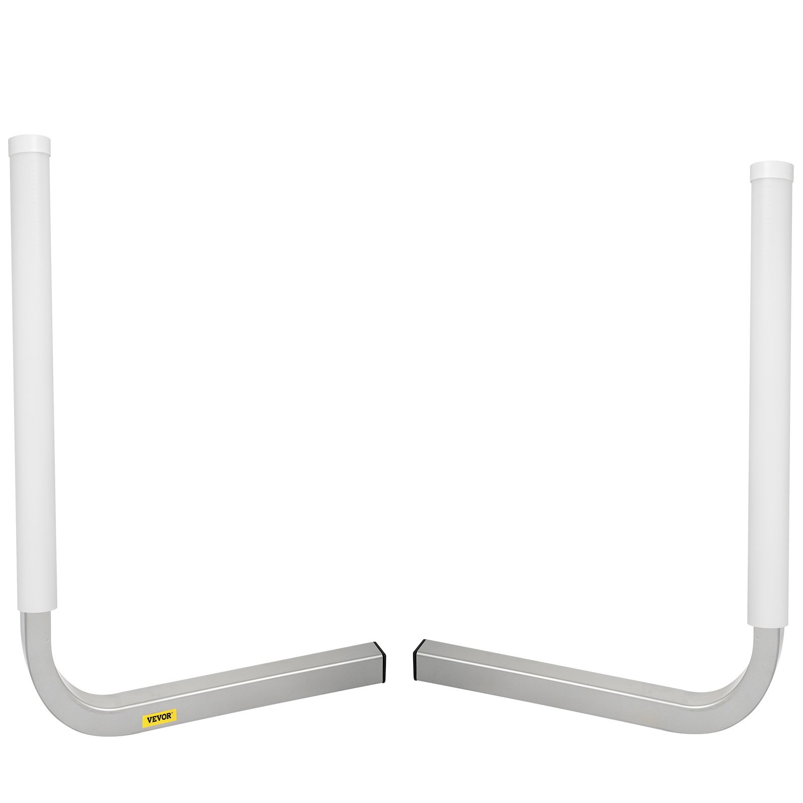 VEVOR Boat Trailer Guide-on, 22\", 2PCS Steel Trailer Post Guide ons, with White PVC Tube Covers, Complete Mounting Accessories Included, for Ski Boat, Fishing Boat or Sailboat Trailer