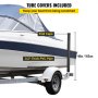 VEVOR Boat Trailer Guide-ons, 40\", 2PCS Rustproof Galvanized Steel Trailer Guide ons, Trailer Guides with Black PVC Pipes, Mounting Parts Included, for Ski Boat, Fishing Boat or Sailboat Trailer