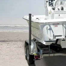VEVOR Boat Trailer Guide-ons, 40", 2PCS Rustproof Galvanized Steel Trailer Guide ons, Trailer Guides with Black PVC Pipes, Mounting Parts Included, for Ski Boat, Fishing Boat or Sailboat Trailer