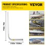 VEVOR Boat Trailer Guide-ons, 40", 2PCS Steel Trailer Post Guide on, Trailer Guides with PVC Pipes, Mounting Hardware Included, for Ski Boat, Fishing Boat or Sailboat Trailer, White