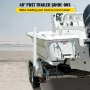 VEVOR Boat Trailer Guide-on, 40", 2PCS Galvanized Steel Trailer Post Guide on, with PVC Tube Covers, Mounting Hardware Included, for Ski Boat, Fishing Boat or Sailboat Trailer