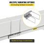 VEVOR Boat Trailer Guide-on, 60\", 2PCS Steel Trailer Post Guide ons, with White PVC Tube Covers, Complete Mounting Accessories Included, for Ski Boat, Fishing Boat or Sailboat Trailer