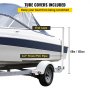 VEVOR Boat Trailer Guide-on, 60\", 2PCS Steel Trailer Post Guide ons, med vita PVC-rörkåpor, kompletta monteringstillbehör ingår, för skidbåt, fiskebåt eller segelbåt trailer