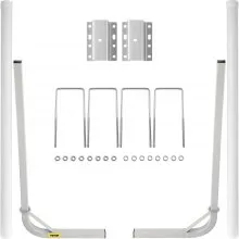 VEVOR Boat Trailer Guide-on, 60", 2PCS Steel Trailer Post Guide ons, w/White PVC Tube Covers, Complete Mounting Accessories Included, for Ski Boat, Fishing Boat or Sailboat Trailer