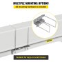 VEVOR Boat Trailer Guide-on, 60", One Pair Steel Trailer Post Guide ons, with White PVC Tube Covers, Complete Mounting Accessories Included, for Ski Boat, Fishing Boat or Sailboat Trailer