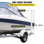 VEVOR Boat Trailer Guide-on, 60\", One Pair Steel Trailer Post Guide ons, with White PVC Tube Covers, Complete Mounting Accessories Included, for Ski Boat, Fishing Boat or Sailboat Trailer