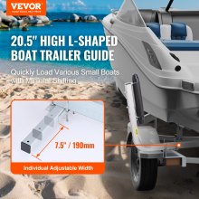 VEVOR Marine Trailer Guide Set, 20.5” Flexibly Adjustable Poles, Pair of Steel Anti-Rust Guides, Durable Roller Support for Ski, Fishing, or Sailboat Trailers 2024