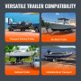 versatile trailer compatibility: compact fishing trailer, ski boat trailer, sailboat trailer, inflatable boat transport.