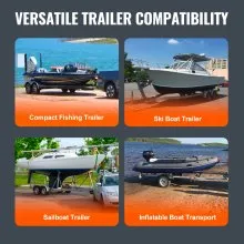 VEVOR Marine Trailer Assistant, 27.6” Flexibly Adjustable Bunk Guide-Ons, Pair of Durable Steel Support Poles, Robust Roller Guide, Suitable for Ski Boats, Fishing Boats, or Sailboats 20