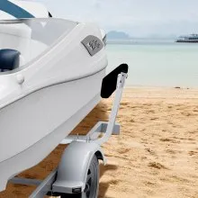 VEVOR Marine Trailer Assistant, 27.6” Flexibly Adjustable Bunk Guide-Ons, Pair of Durable Steel Support Poles, Robust Roller Guide, Suitable for Ski Boats, Fishing Boats, or Sailboats 20