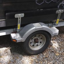 VEVOR Boat Trailer Guide-ons, 1219 mm, 2 PCS Rustproof Steel Trailer Guide ons, Trailer Guides with Carpet-Padded Boards, Mounting Parts Included, for Ski Boat, Fishing Boat or Sailboat Trailer