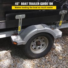 VEVOR Boat Trailer Guide-ons, 1219 mm, 2 PCS Rustproof Steel Trailer Guide ons, Trailer Guides with Carpet-Padded Boards, Mounting Parts Included, for Ski Boat, Fishing Boat or Sailboat Trailer