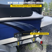 VEVOR Boat Trailer Guide-ons, 48\", 2PCS Rustproof Steel Trailer Guide ons, Trailer Guides with Carpet-Padded Boards, Mounting Parts Included, for Ski Boat, Fishing Boat or Sailboat Trailer