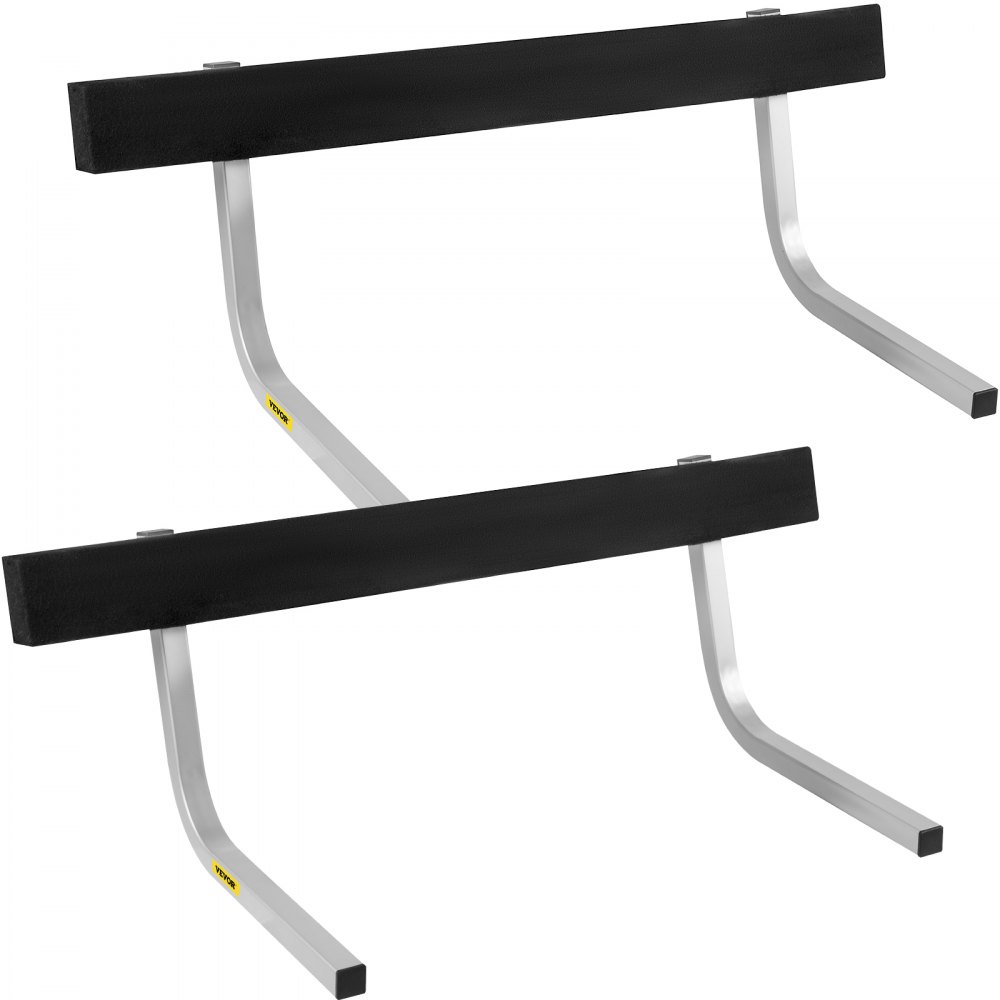 VEVOR boat trailer guide-ons with black padded supports and stainless steel frame.