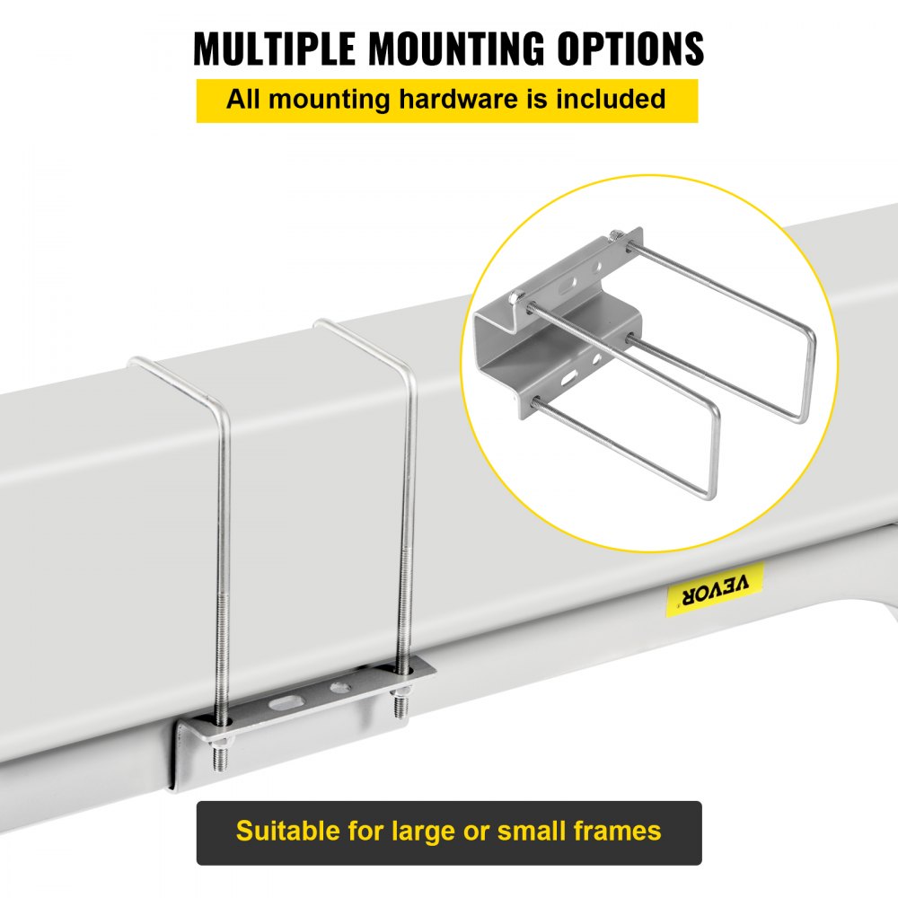 VEVOR Boat Trailer Guide-ons, 2 PCS Rustproof Steel Trailer Guide ons, Trailer Guides with Carpet-Padded Boards, Mounting Parts Included, for Ski Boat, Fishing Boat or Sailboat Trailer
