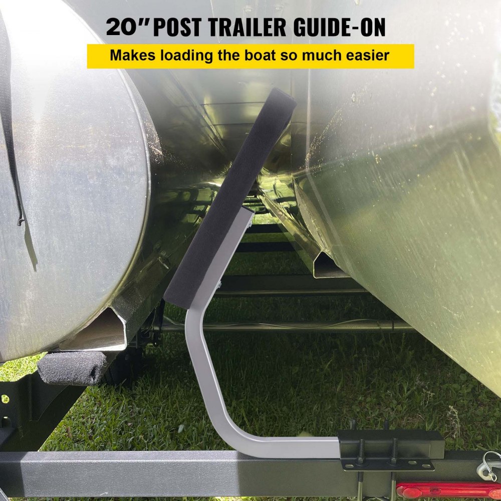 VEVOR Boat Trailer Guide on, 20", One Pair Trailer Pontoon Bunk Board Guide-ons, Steel Trailer Guides, Complete Mounting Accessories Included, for Ski Boat, Fishing Boat or Sailboat Trailer