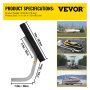 VEVOR Boat Trailer Guide on, 24\", One Pair Trailer Pontoon Bunk Board Guide-ons, Steel Trailer Guides, Complete Mounting Accessories Included, for Ski Boat, Fishing Boat or Sailboat Trailer