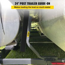VEVOR Pontoon Boat Trailer Bunk Board Guide-On 24.4" C-shaped Rectangular Beam