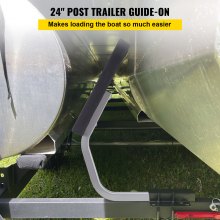 VEVOR Boat Trailer Guide on, 24\", One Pair Trailer Pontoon Bunk Board guide-ons, stål trailer guider, komplet monteringstilbehør inkluderet, til skibåd, fiskerbåd eller sejlbådstrailer