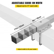 VEVOR Boat Trailer Guide on, 24\", One Pair Trailer Pontoon Bunk Board guide-ons, stål trailer guider, komplet monteringstilbehør inkluderet, til skibåd, fiskerbåd eller sejlbådstrailer