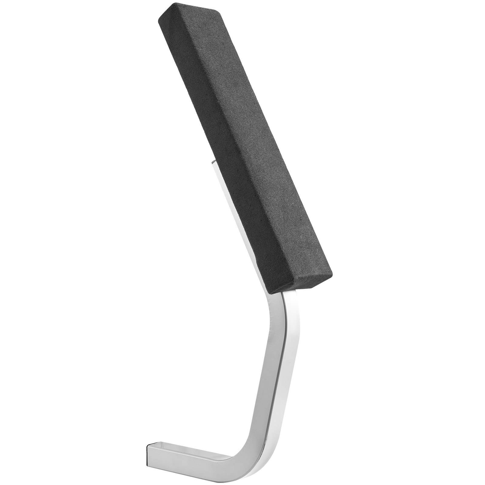 VEVOR boat trailer guide with black padded support and metal frame, angled for boat support.