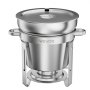 VEVOR 1 Pack Soup Chafer, Chafing Dish for Buffet Set,10.4L Stainless Steel, Catering Marmite for Banquet Party Wedding, Round Buffet Server and Soup Warmer, with Pot, Ladle, and Fuel Holder