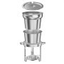 VEVOR 1 Pack Soup Chafer, Chafing Dish for Buffet Set,10.4L Stainless Steel, Catering Marmite for Banquet Party Wedding, Round Buffet Server and Soup Warmer, with Pot, Ladle, and Fuel Holder