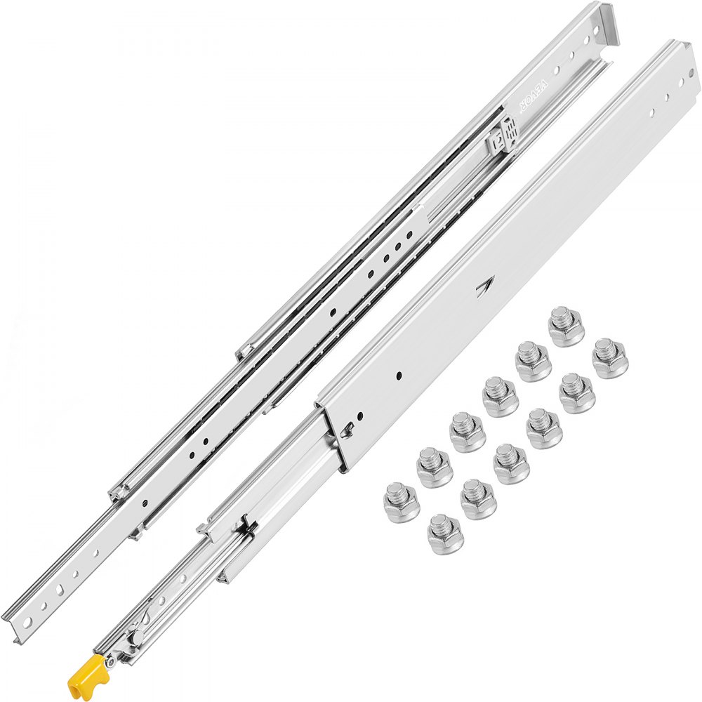 Heavy Duty Drawer Slides 500lbs Ball Bearing 20" Full Extension With Lock 1 Pair