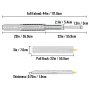 VEVOR heavy duty drawer slides dimensions and specifications with measurements in inches and cm.