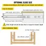 VEVOR Heavy Duty Drawer Slides 2PCS Drawer Slides 24\" Locking Drawer Slides 250LBS Capacity Heavy Duty Slides Three Section Full Extension Drawer Slide Cold-Rolled Steel Industrial Drawer Slides