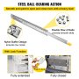 VEVOR heavy duty drawer slides with lock, double row of balls, nylon buffer, fully extended.