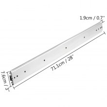VEVOR Heavy Duty Drawer Slides 28" Length, Locking Drawer Slides 500lbs Load Capacity Long Full Extension Drawer Slide 1 Pair Side Mount Ball Bearing Drawer Glides Push to Open Drawer Runners Rail