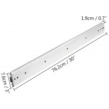 VEVOR Heavy Duty Drawer Slides 28" Length, Locking Drawer Slides 500lbs Load Capacity Long Full Extension Drawer Slide 1 Pair Side Mount Ball Bearing Drawer Glides Push to Open Drawer Runners Rail